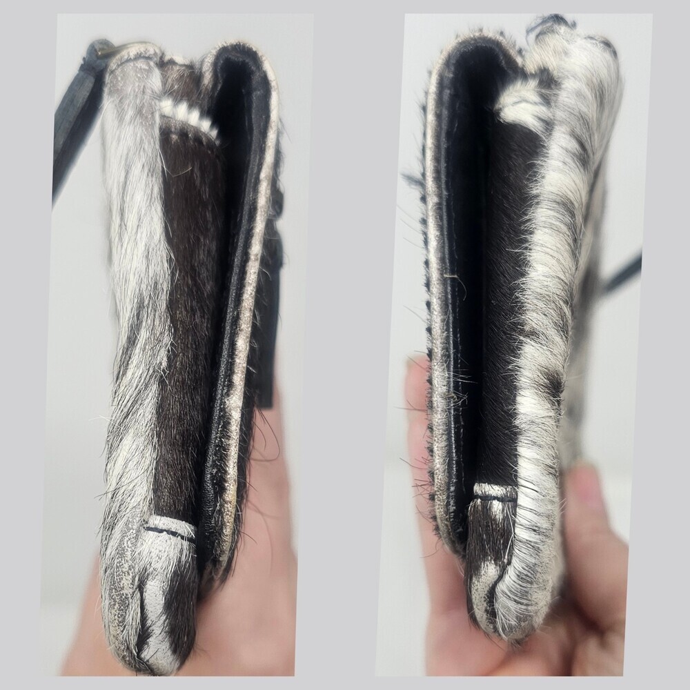 Myra Bag Cookie Crunch Leather And Hair On Bifold Wallet - Picture 4 of 14